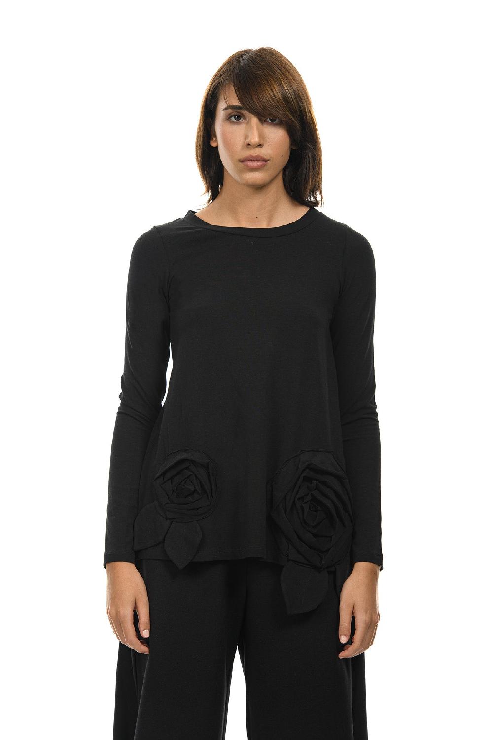 ROSÈ A POIS PIMPINELLA T-shirt Con Rose