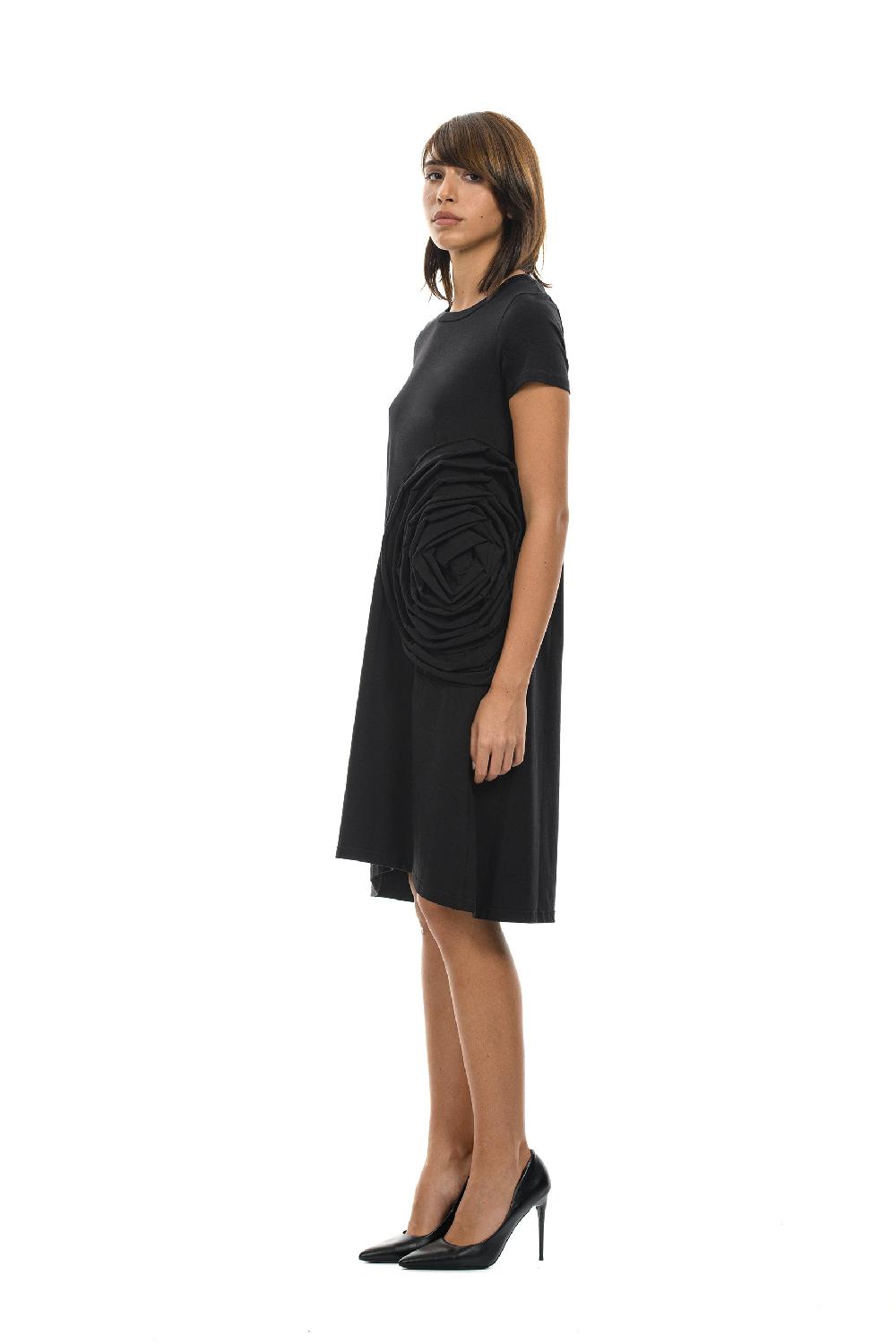 ROSÈ A POIS PISTACCHIO Abito Con Maxi Rosa