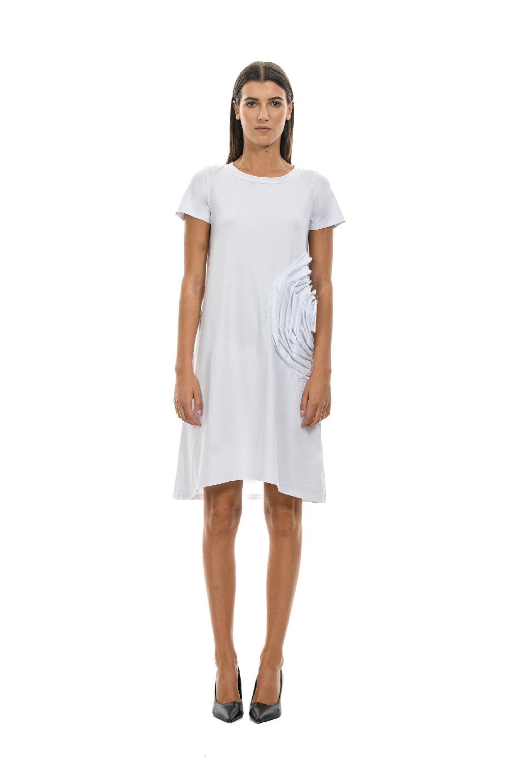 ROSÈ A POIS PISTACCHIO Abito Con Maxi Rosa