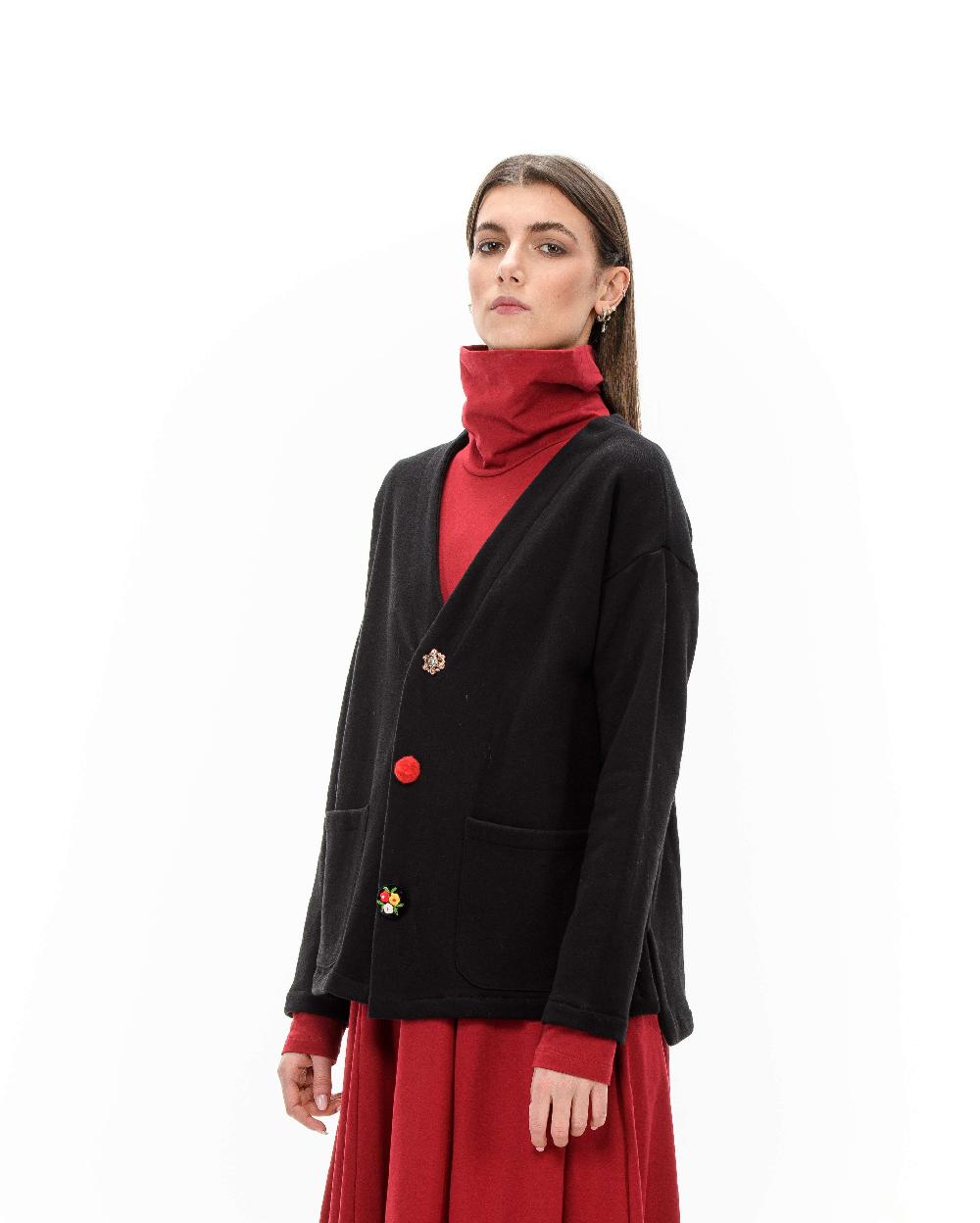 ROSÈ A POIS PIUMETTA Cardigan Nero