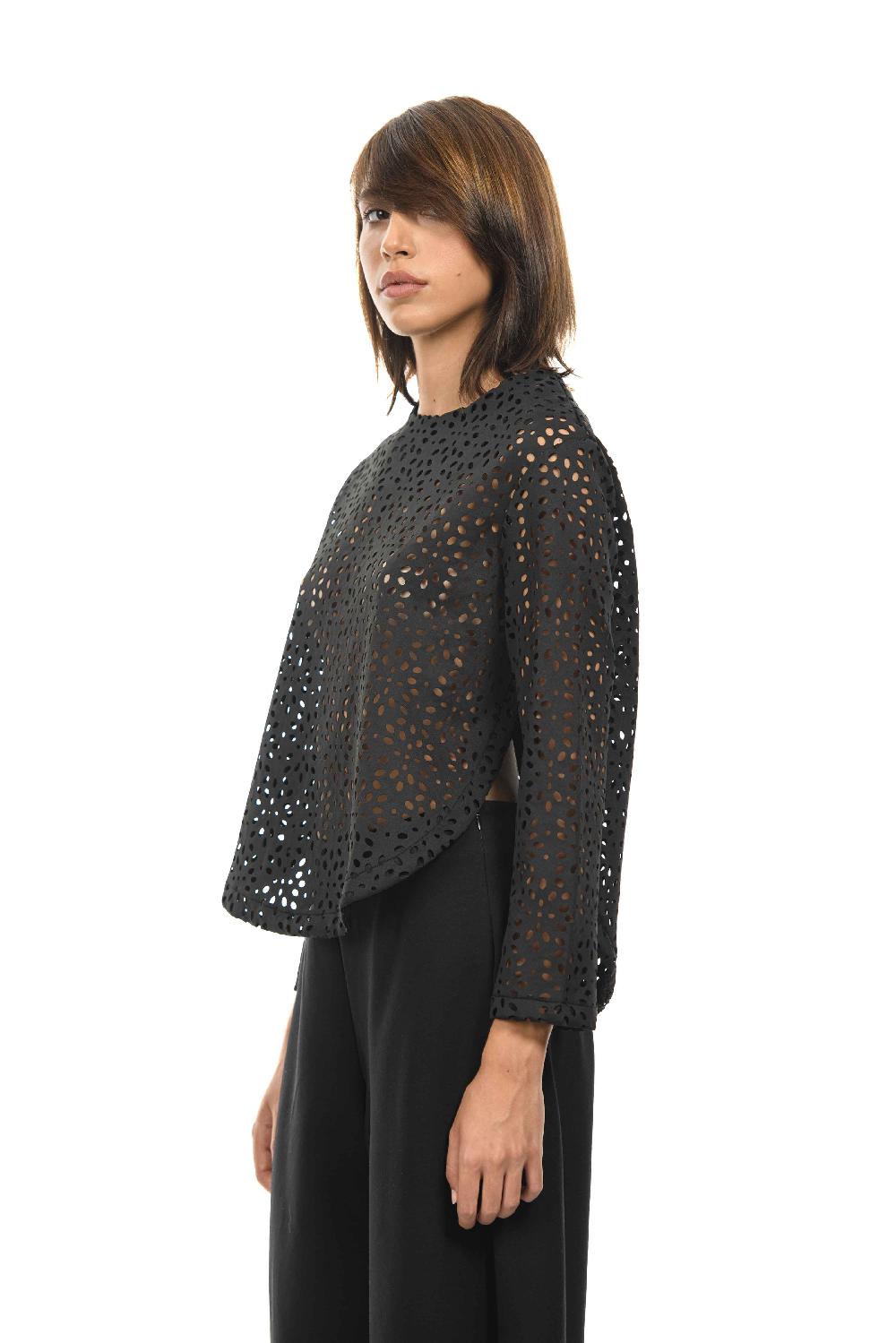 ROSÈ A POIS PLAGG Blusa traforata