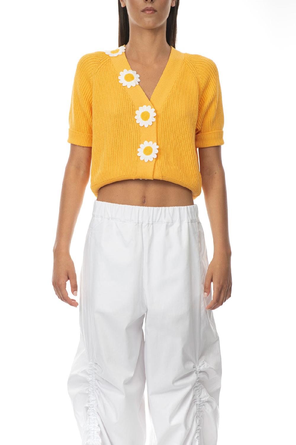 ROSÈ A POIS Ranocchio Pantalone Giallo