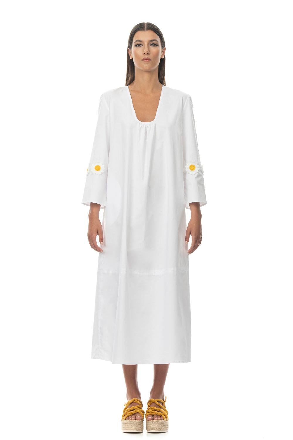 ROSÈ A POIS Raperonzolo Abito Bianco