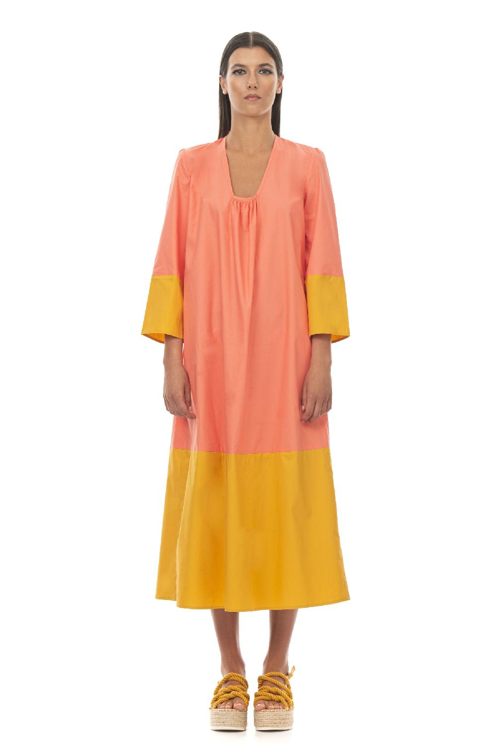 ROSÈ A POIS Raperonzolo Abito Pesca