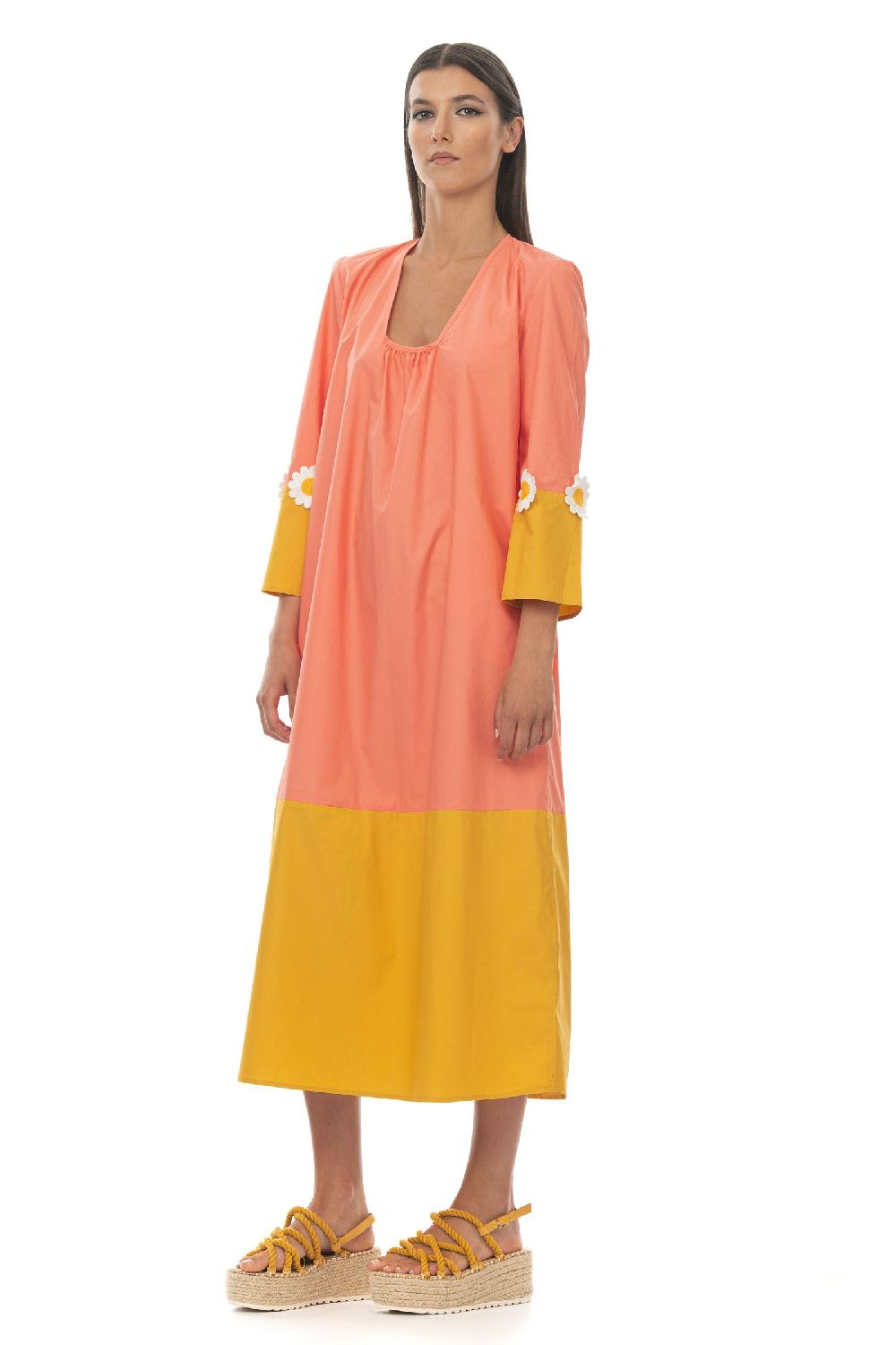 ROSÈ A POIS Raperonzolo Abito Pesca