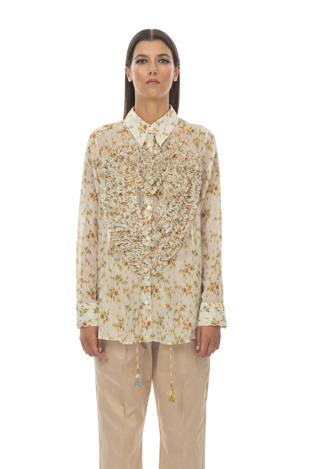 ROSÈ A POIS Regina di Cuori Camicia