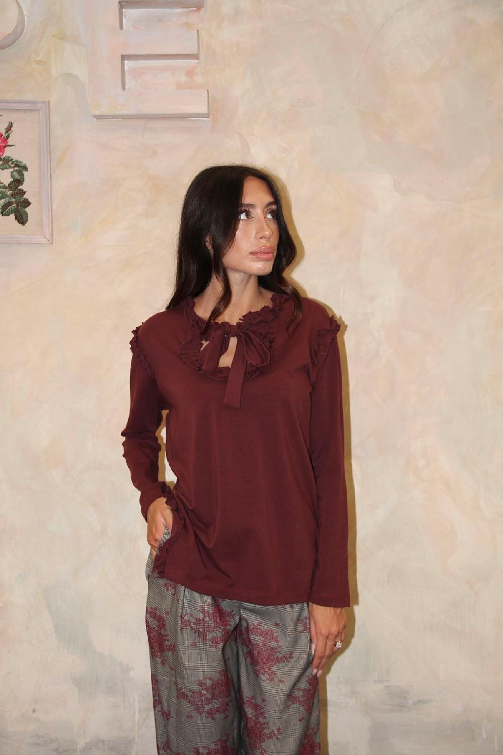 ROSÈ A POIS Ricchi E Poveri T-shirt Bordeaux