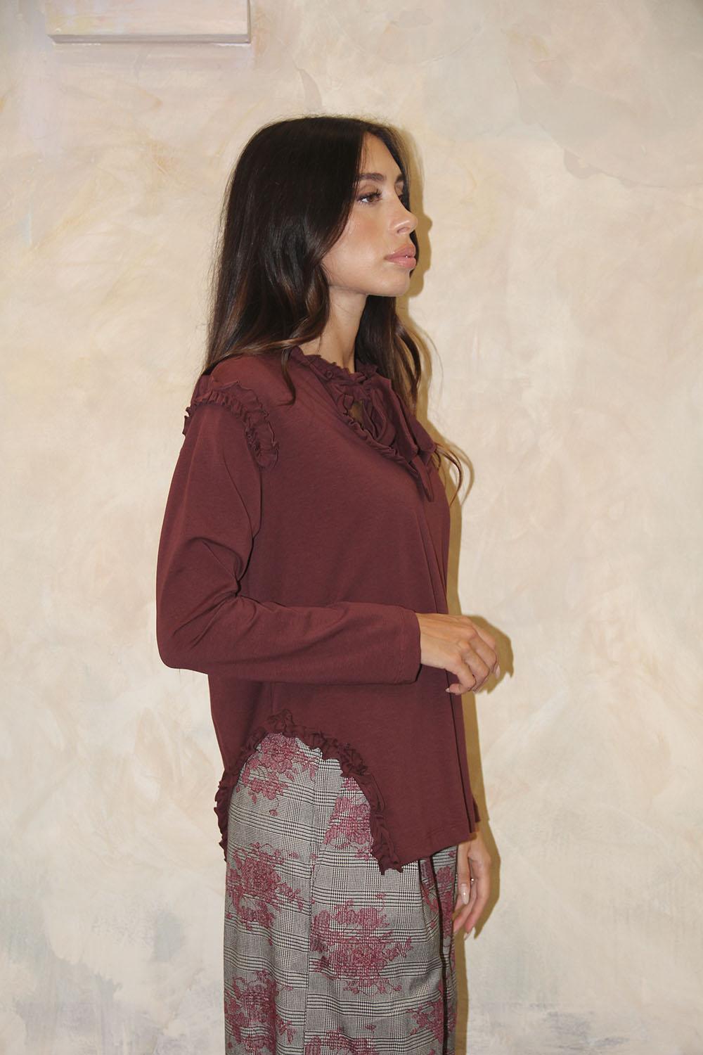 ROSÈ A POIS Ricchi E Poveri T-shirt Bordeaux