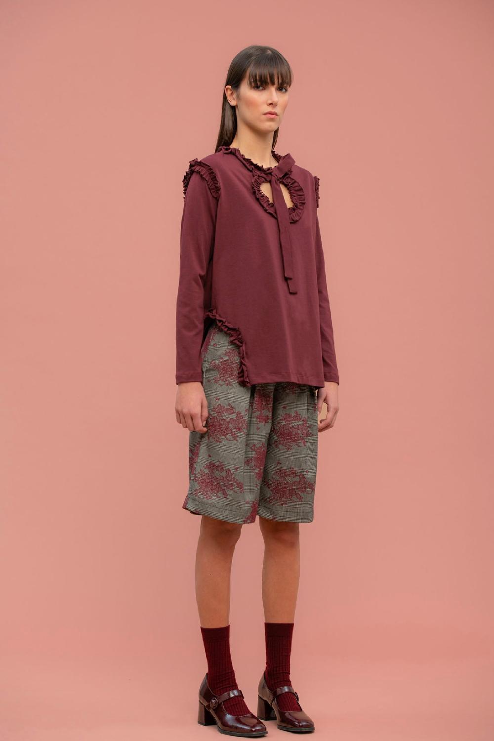 ROSÈ A POIS Ricchi e Poveri T-shirt Bordeaux