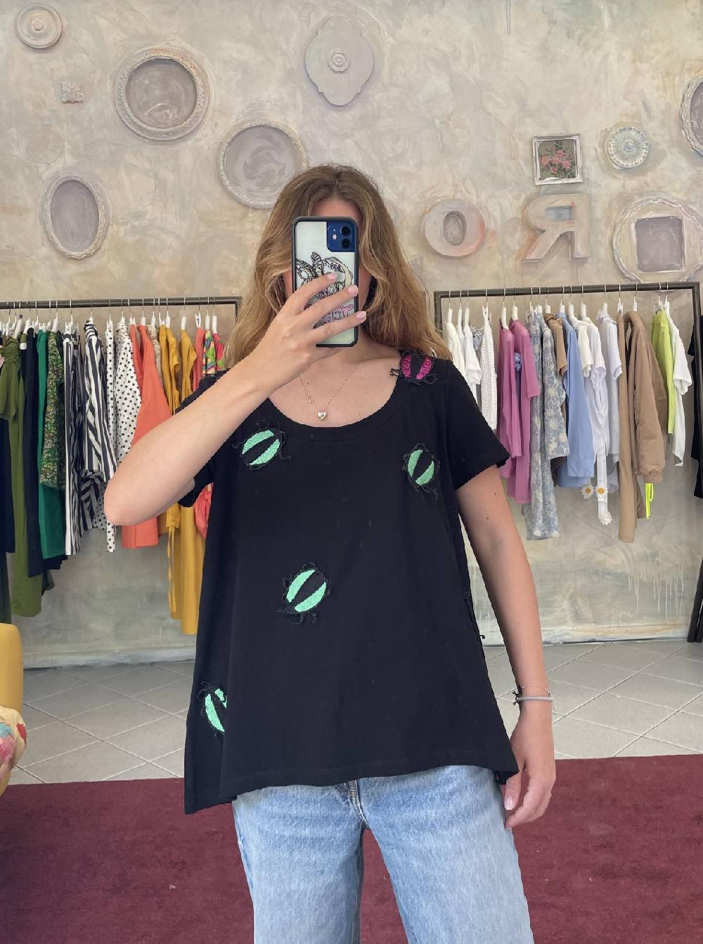 ROSÈ A POIS Scarabeo T-shirt