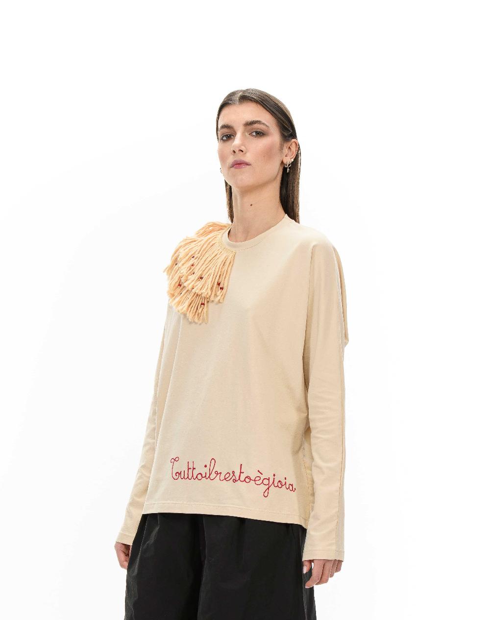 ROSÈ A POIS SERENELLA T-shirt avorio