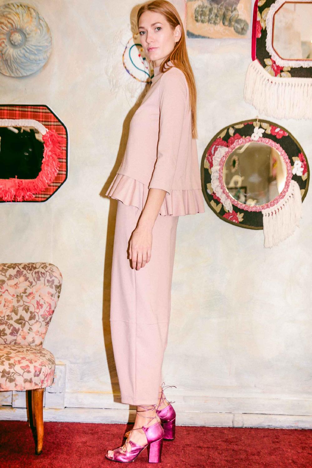 ROSÈ A POIS SIMPSON Pantalone Bombato