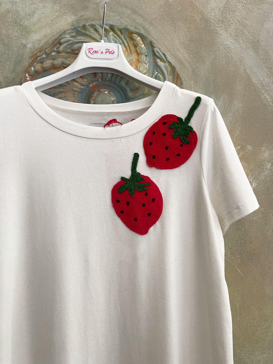 ROSÈ A POIS Strawberry Abito