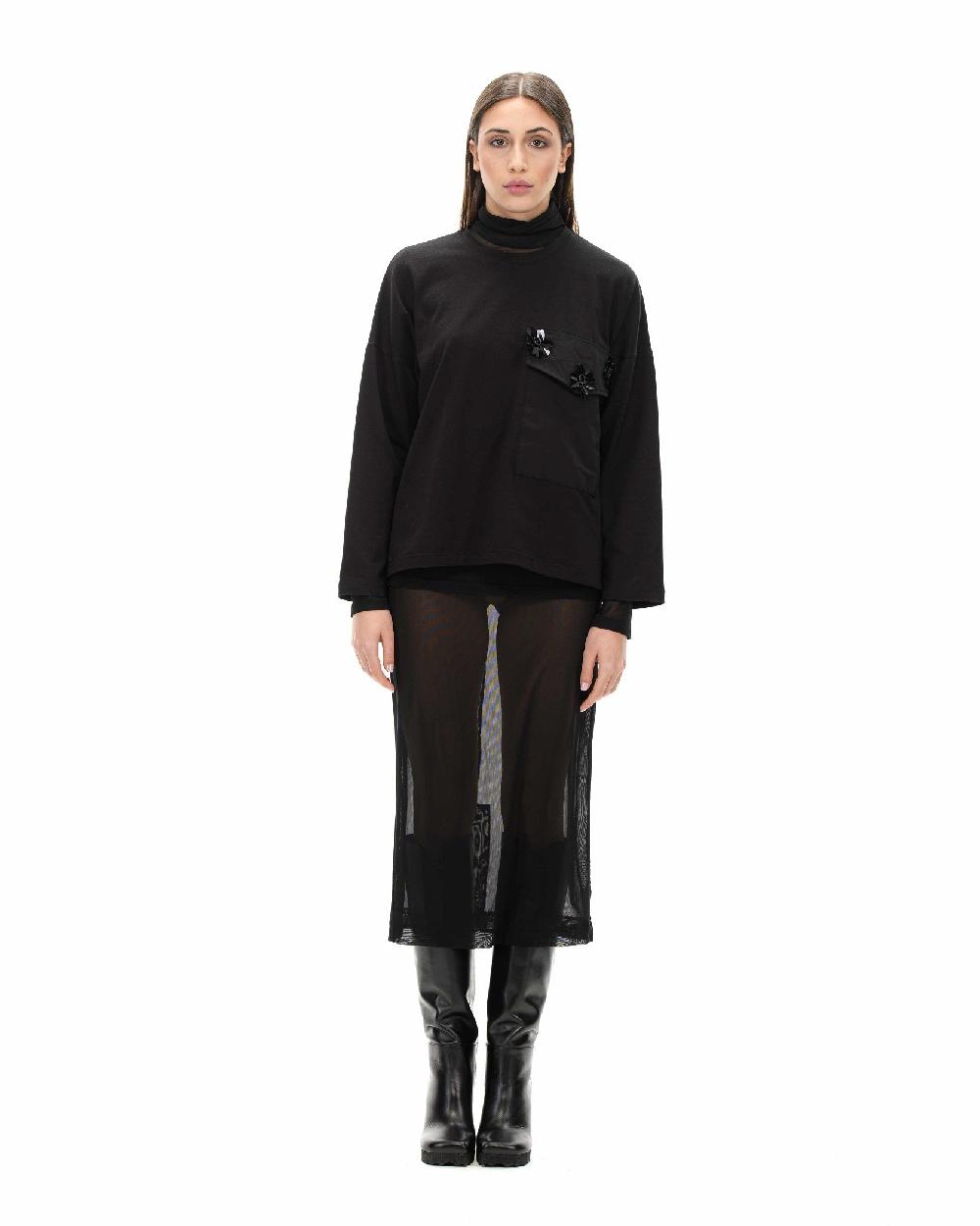 ROSÈ A POIS TITANIA Longuette In Tulle