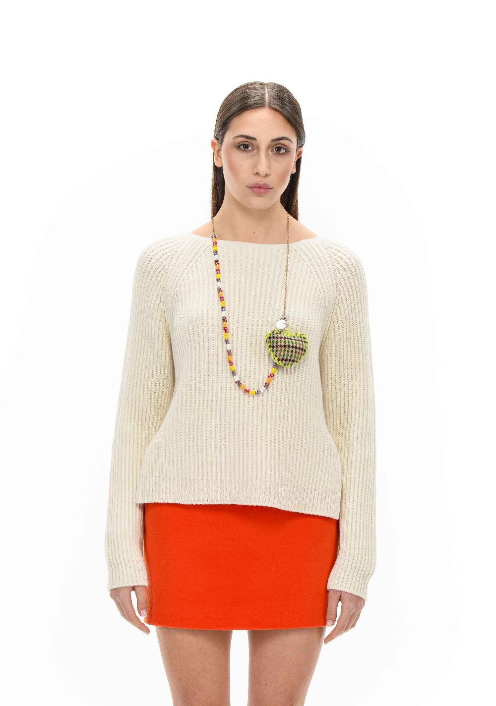 ROSÈ A POIS WANDA Maglione a coste