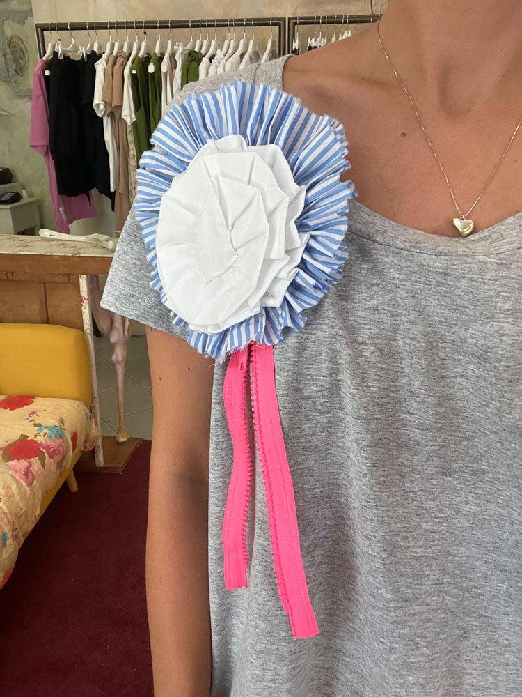 ROSÈ A POIS Zig Zag T-shirt