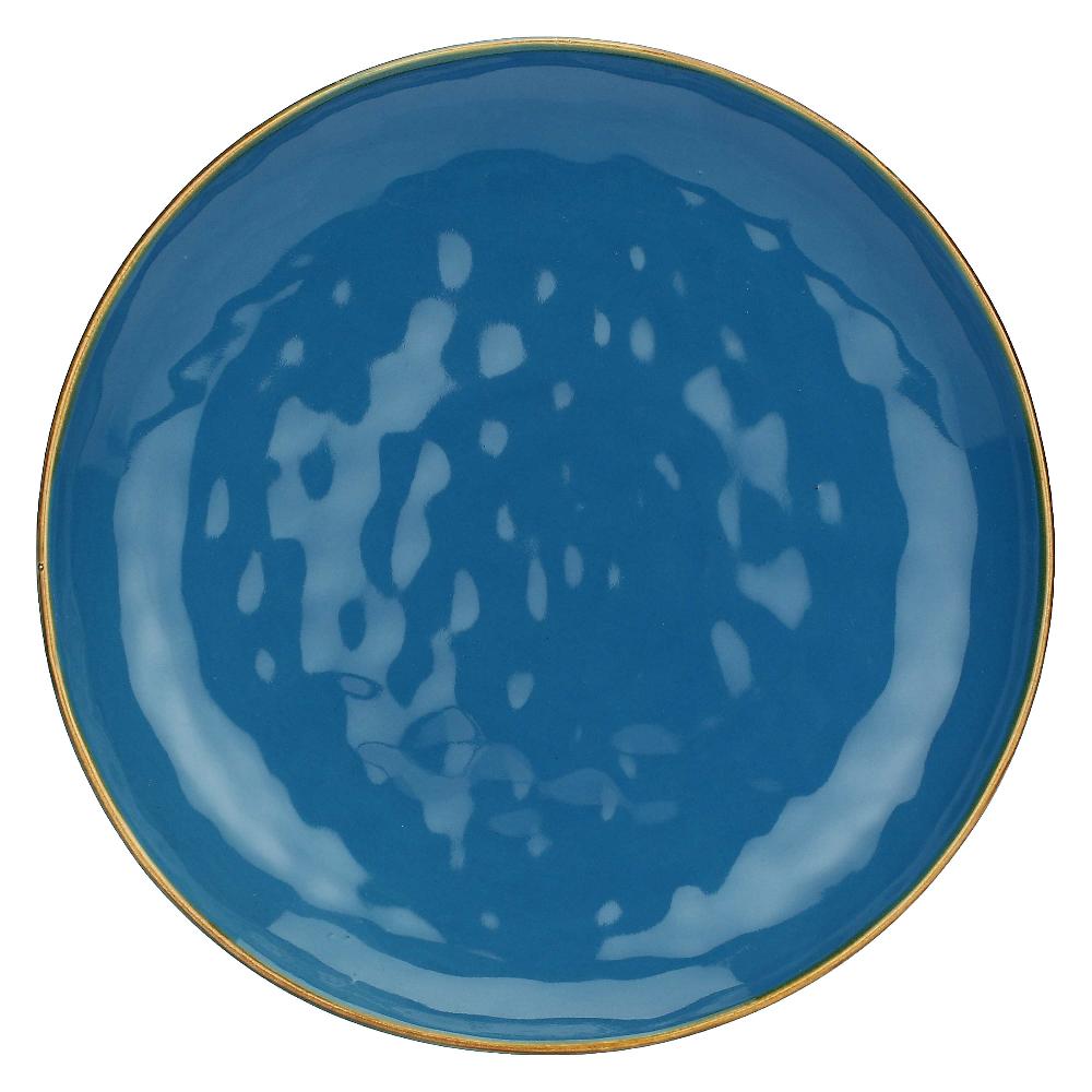 ROSÈ A POIS Set 2 Vassoi Rotondi Concerto Blu Avio