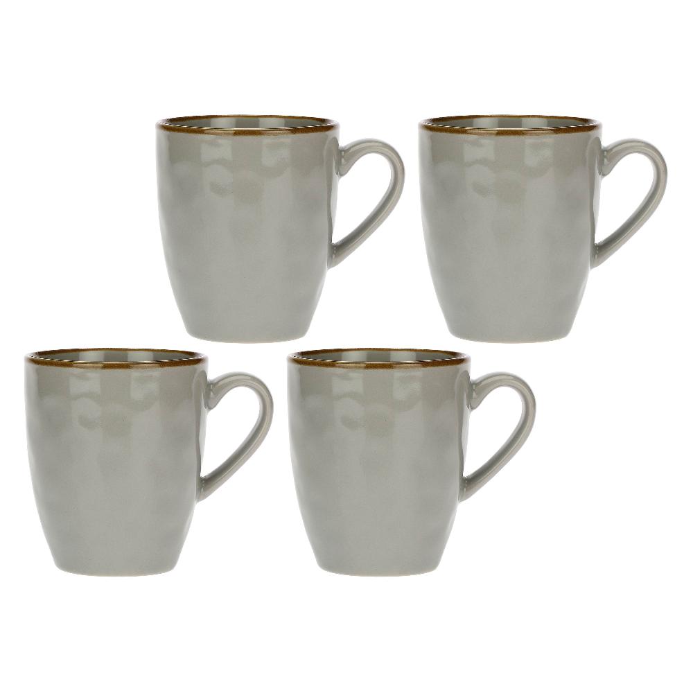 ROSÈ A POIS Set 4 Mug Concerto Grigio Perla