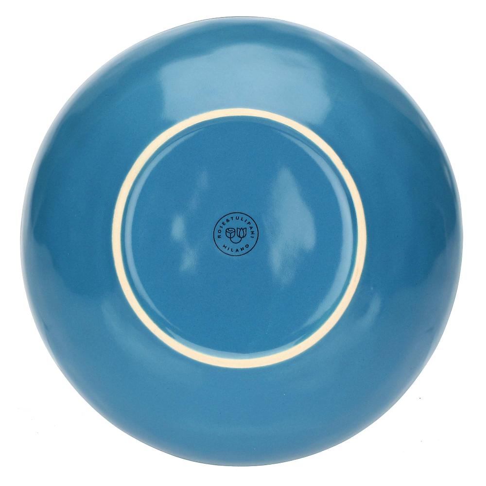 ROSÈ A POIS Set 4 Piatti Fondi Concerto Blu Avio