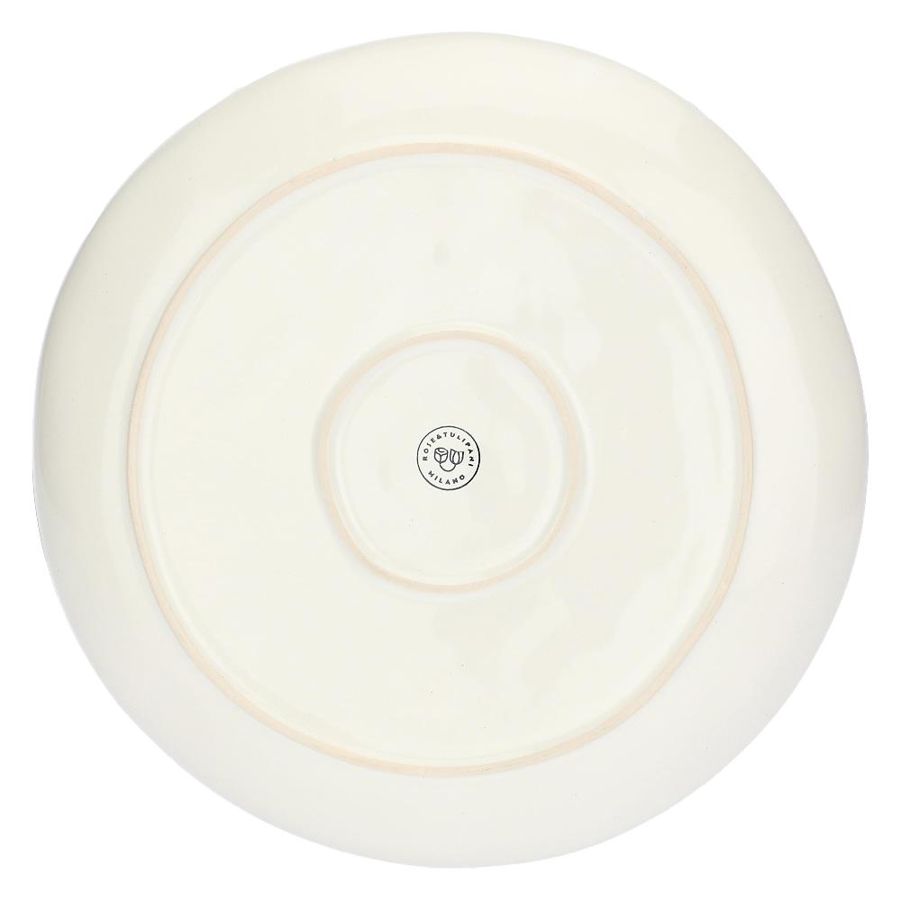 ROSÈ A POIS Set 4 Piatti Piani Concerto Avorio