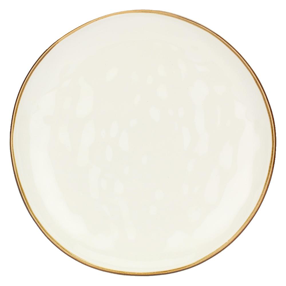 ROSÈ A POIS Set 4 Piatti Piani Concerto Avorio