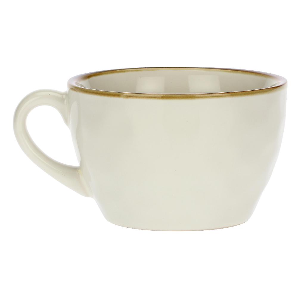 ROSÈ A POIS Set 4 Tazze Colazione Concerto Avorio