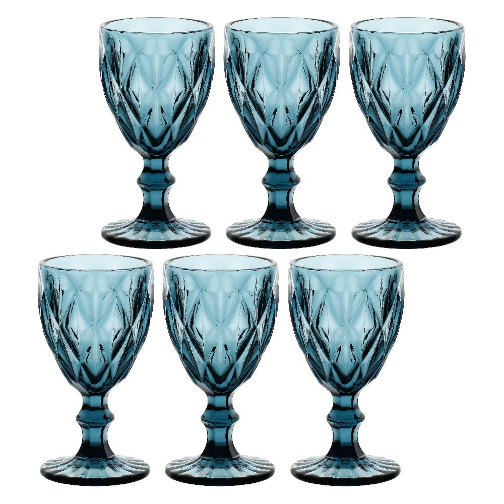 ROSÈ A POIS Set 6 Calici Blue Diamond