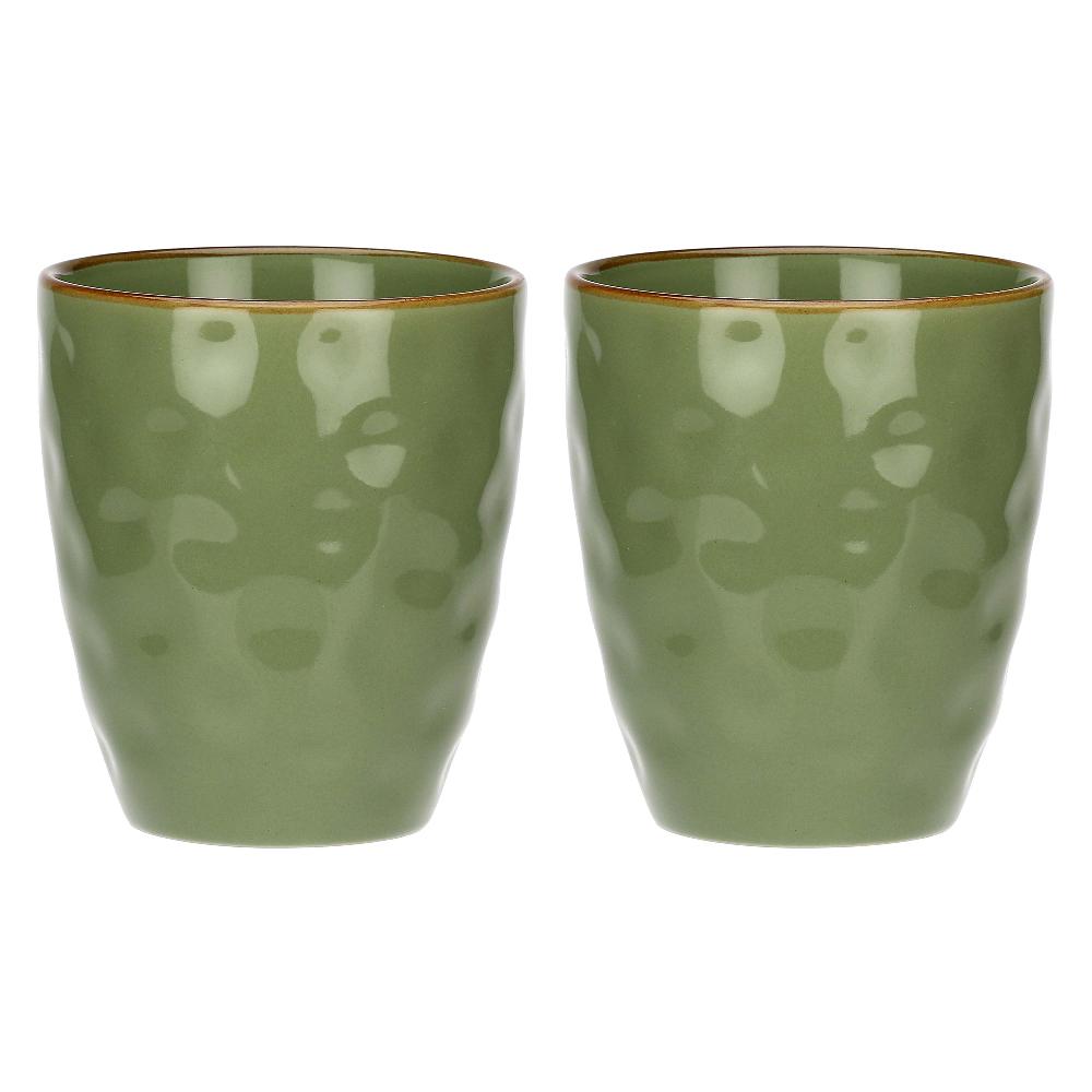 ROSÈ A POIS Set 2 Bicchieri Acqua Concerto Verde Oliva