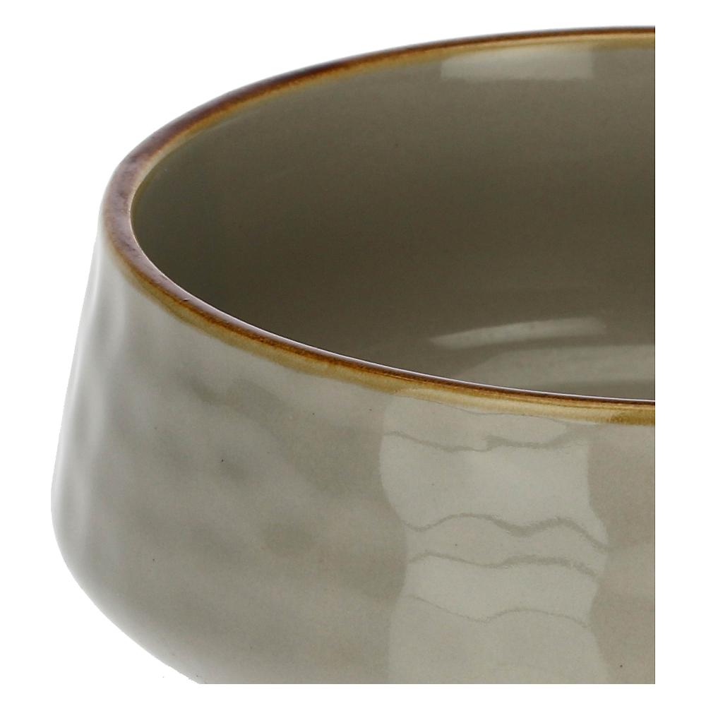 ROSÈ A POIS Set 4 Ciotole/Piatti Fondi Concerto Glam Grigio Perla