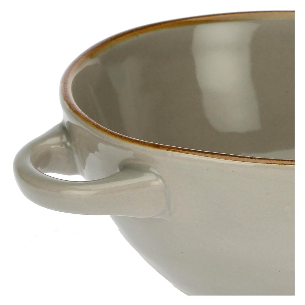 ROSÈ A POIS Set 4 Ciotole Zuppa Con Manici Concerto Grigio Perla