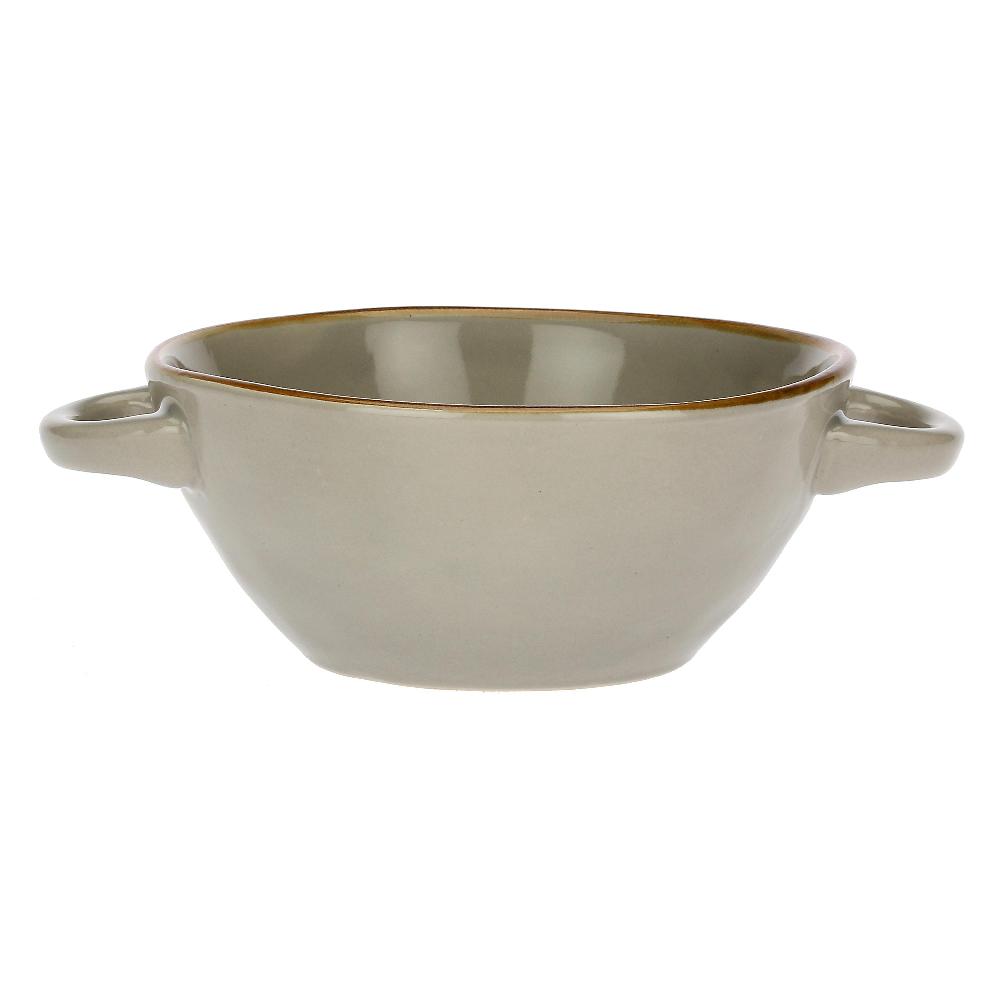 ROSÈ A POIS Set 4 Ciotole Zuppa con manici Concerto Grigio Perla