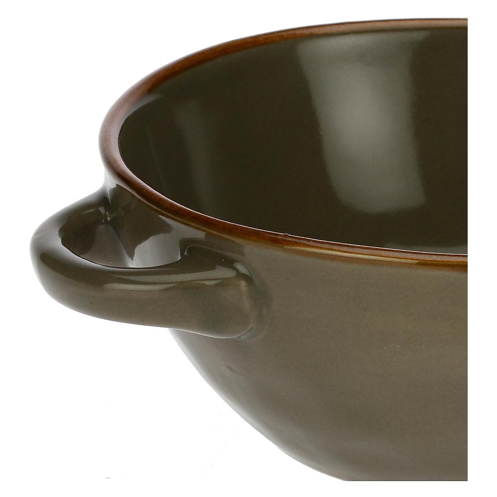 ROSÈ A POIS Set 4 Ciotole Zuppa Con Manici Concerto Grigio Tortora