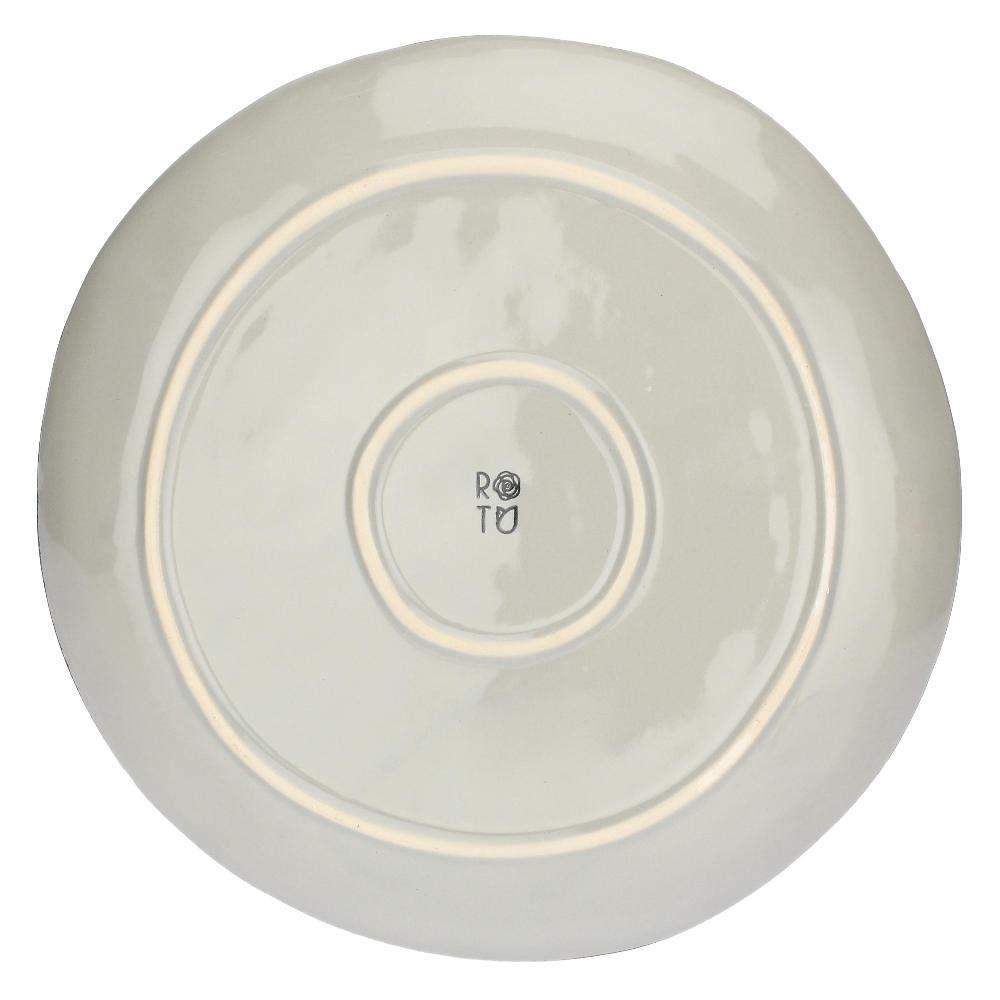 ROSÈ A POIS Set 4 Piatti Piani Concerto Grigio Perla