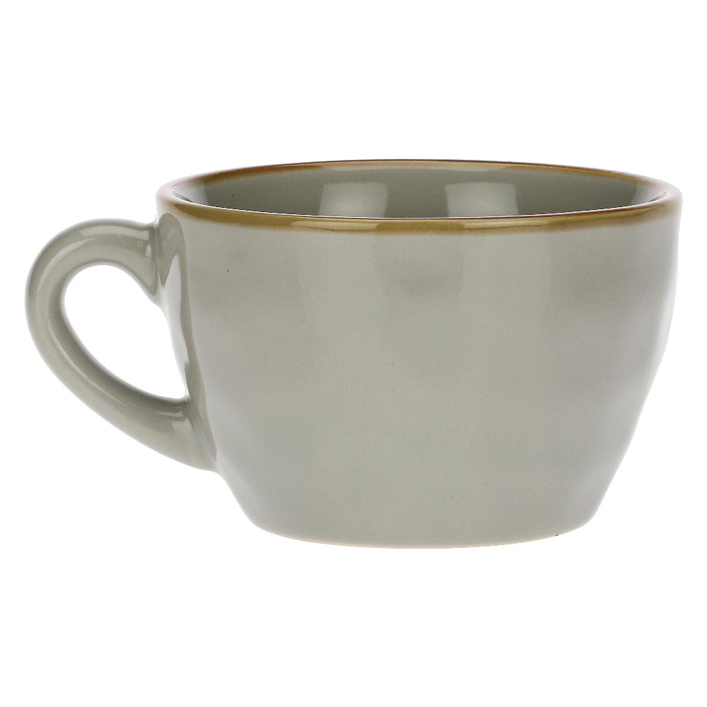 ROSÈ A POIS Set 4 Tazze Colazione Concerto Grigio Perla