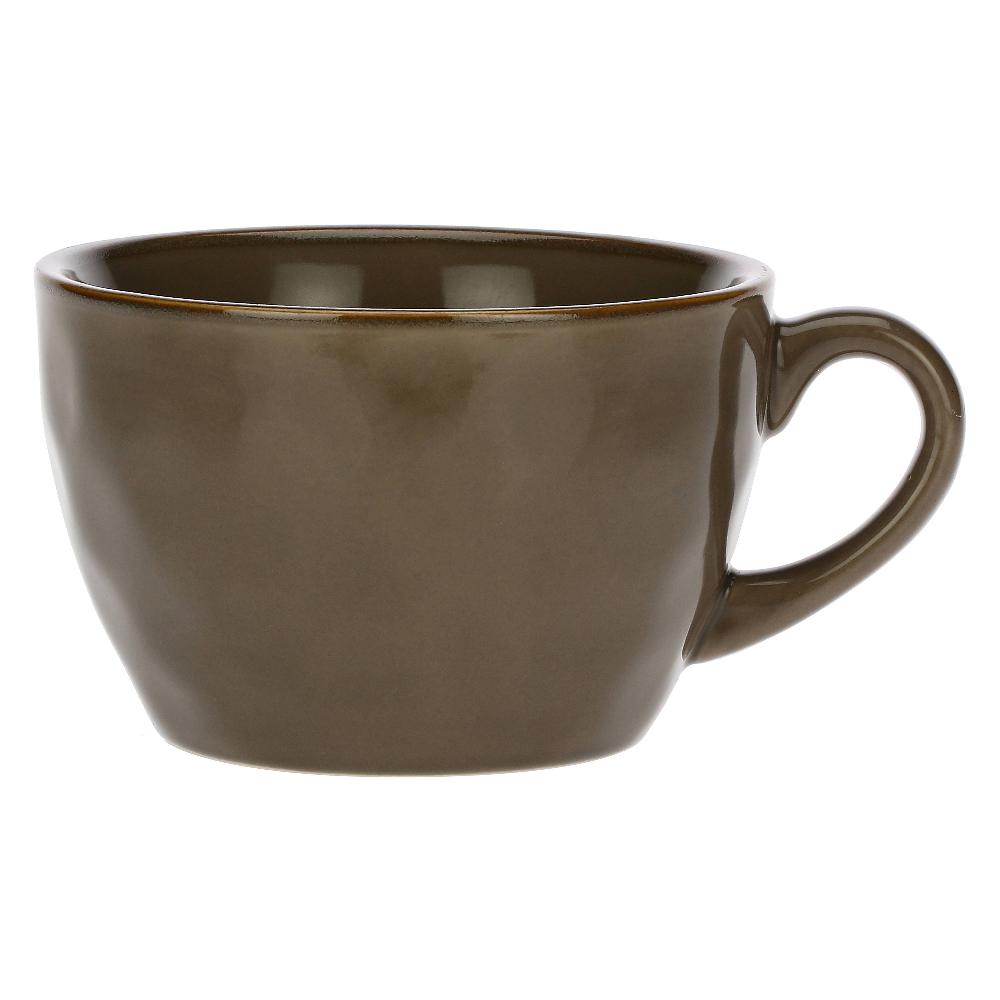 ROSÈ A POIS Set 4 Tazze Colazione Concerto Grigio Tortora