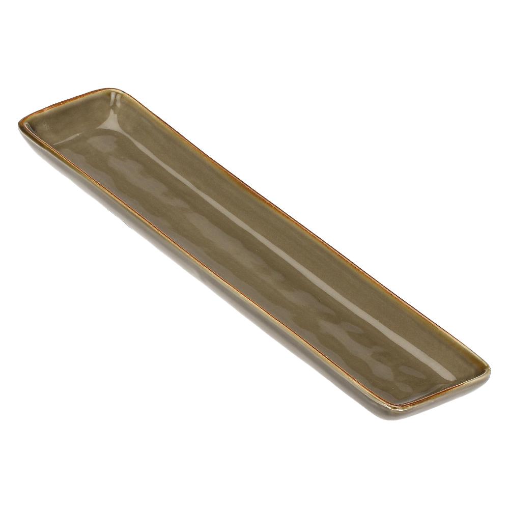 ROSÈ A POIS Set 4 Vassoi Rettangolari 32x8 Cm Concerto Grigio Tortora