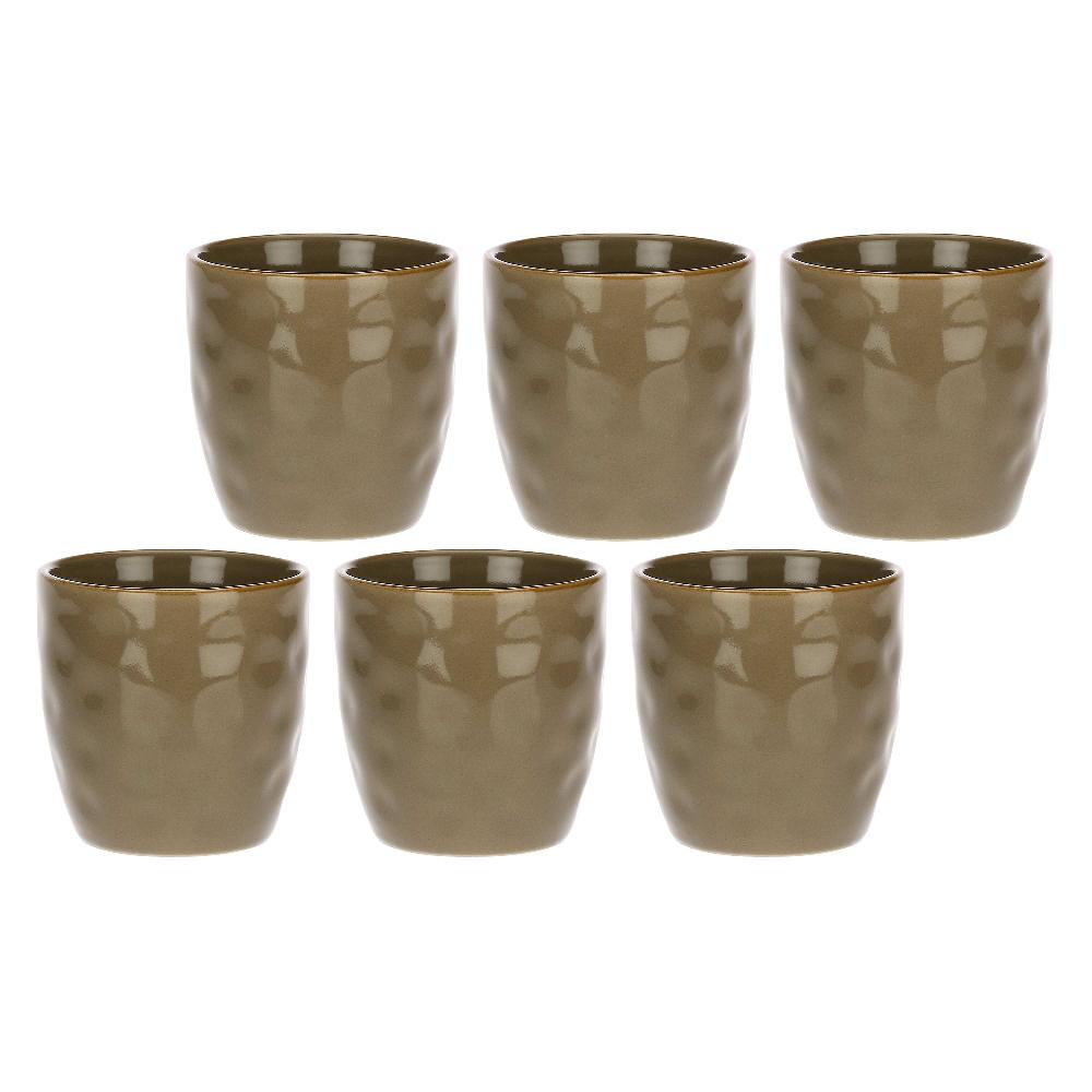 ROSÈ A POIS Set 6 Bicchierini Caffè Concerto Grigio Tortora