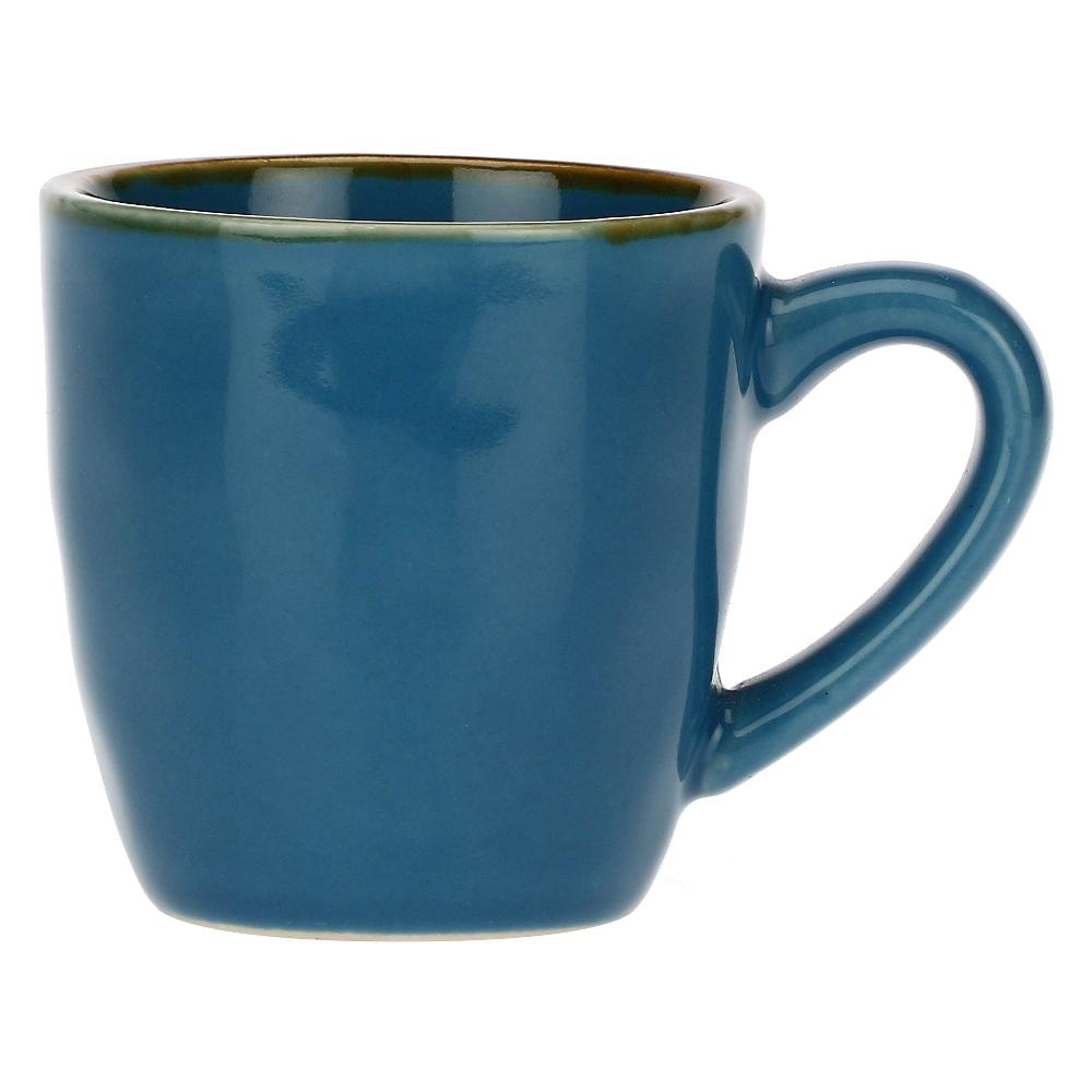 ROSÈ A POIS Set 6 Tazzine Caffè con piattino Blu Avio