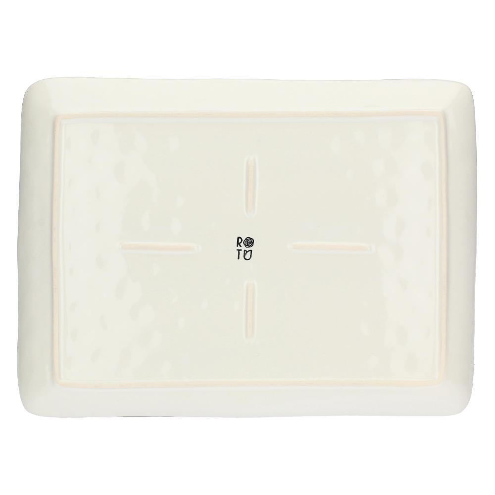 ROSÈ A POIS Vassoio Rettangolare 36x26 5 Cm Concerto Avorio