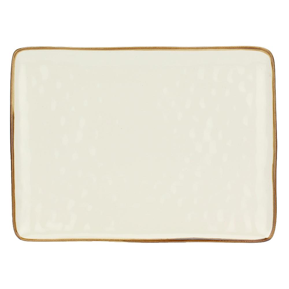 ROSÈ A POIS Vassoio Rettangolare 36x26 5 cm Concerto Avorio