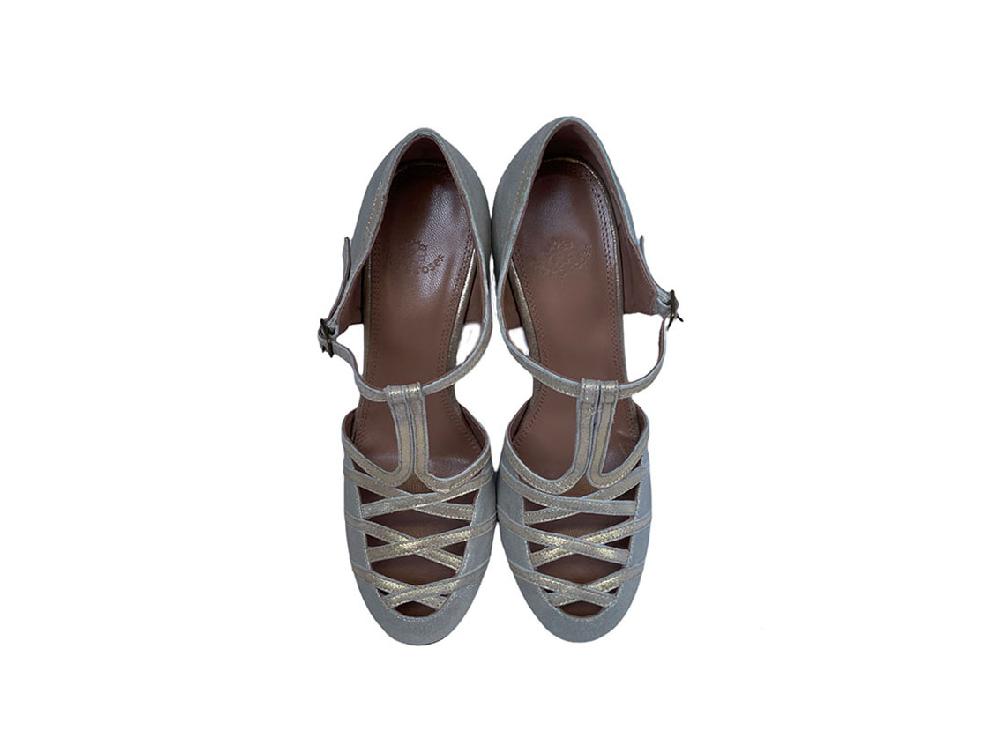 Rose'S Roses Colette – Silver T-Strap