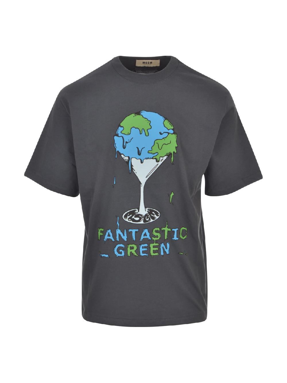Msgm T-Shirt Msgm Fantastic Green- 3746MM02