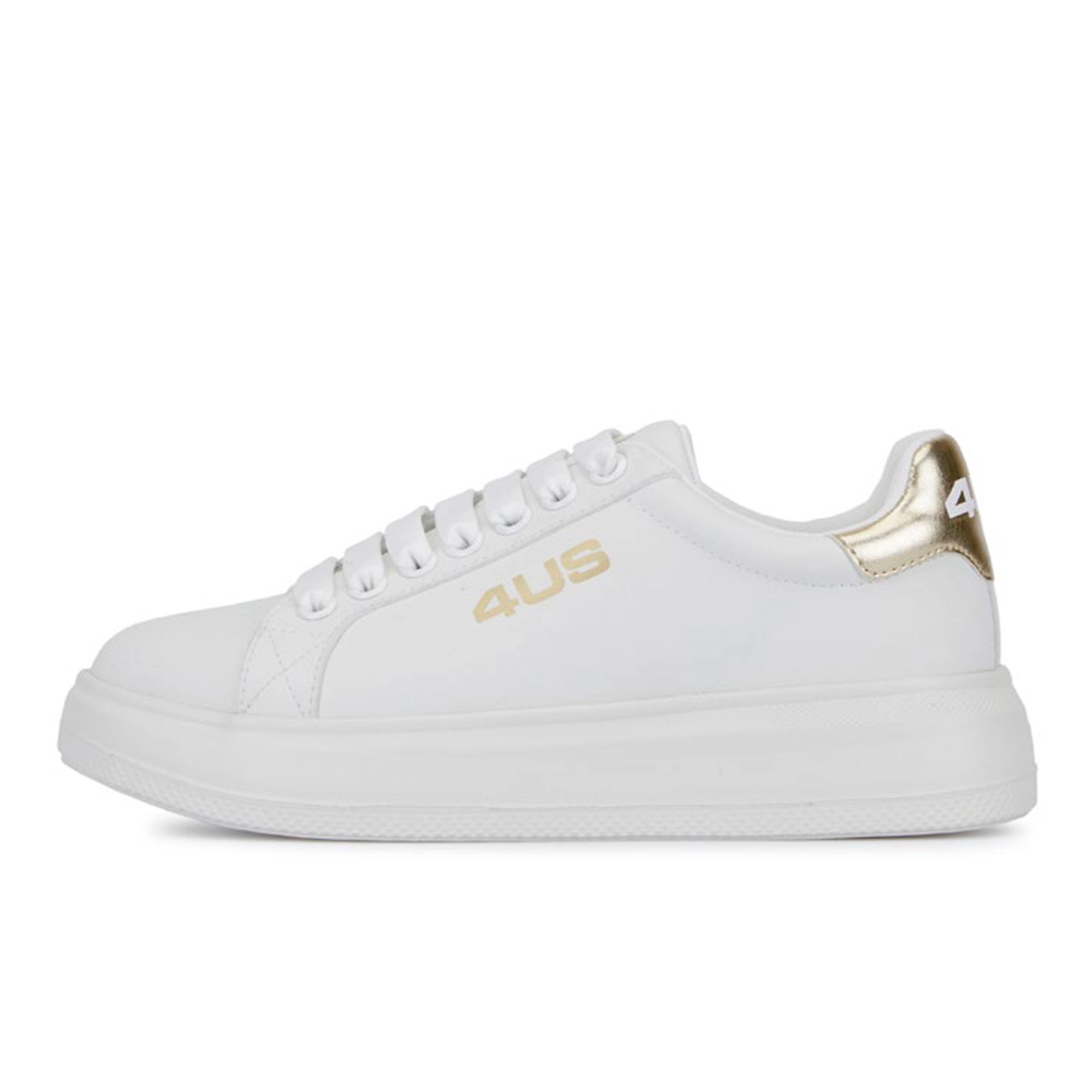 QVC 4us Paciotti Sneaker con logo e inserto al tallone suola 4cm