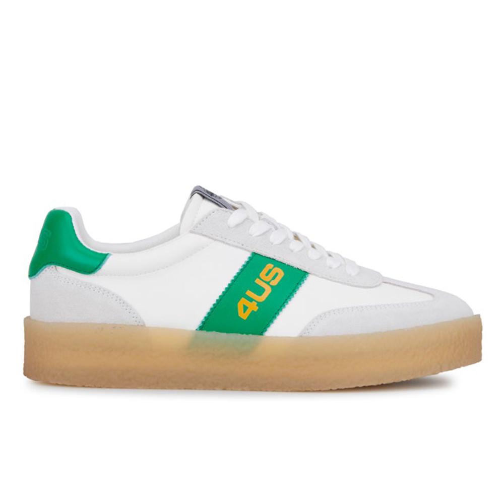 QVC 4us Paciotti Sneaker da uomo in pelle con inserti scamosciati