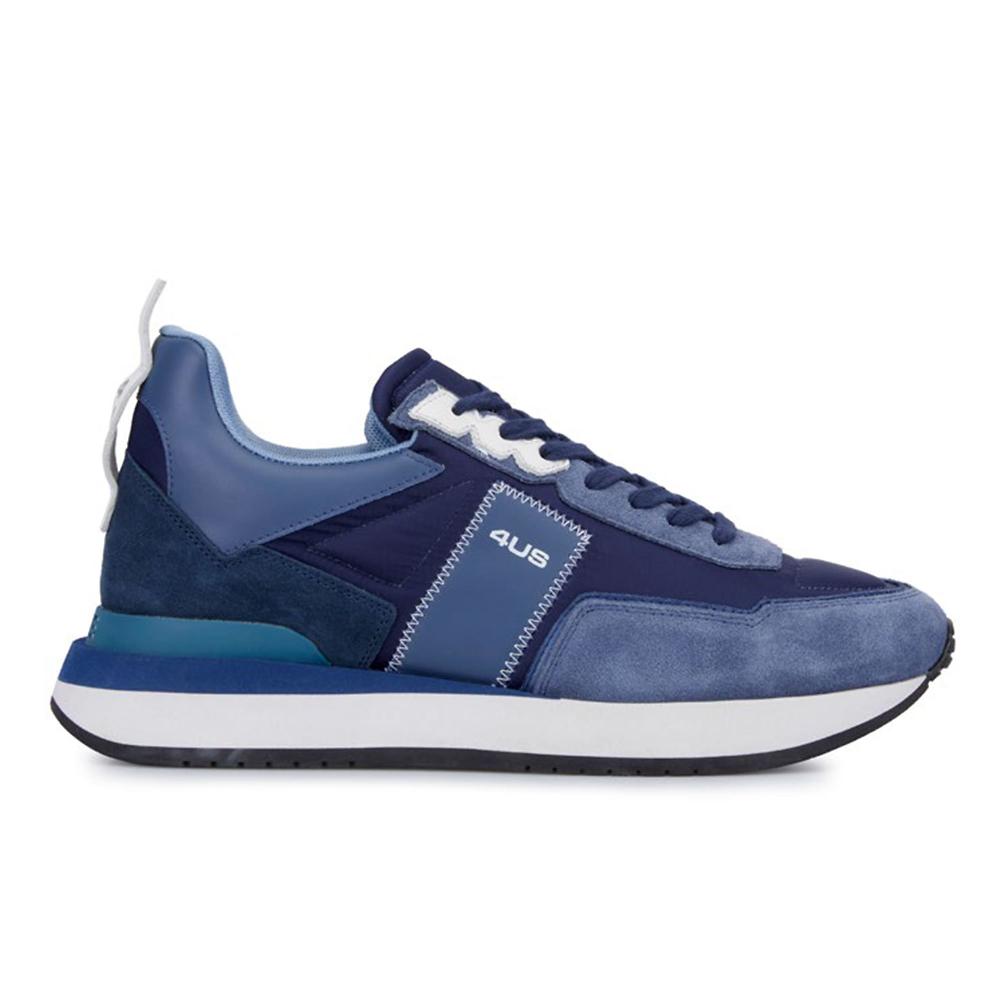 QVC 4us Paciotti Sneakers da uomo in pelle scamosciata con inserti