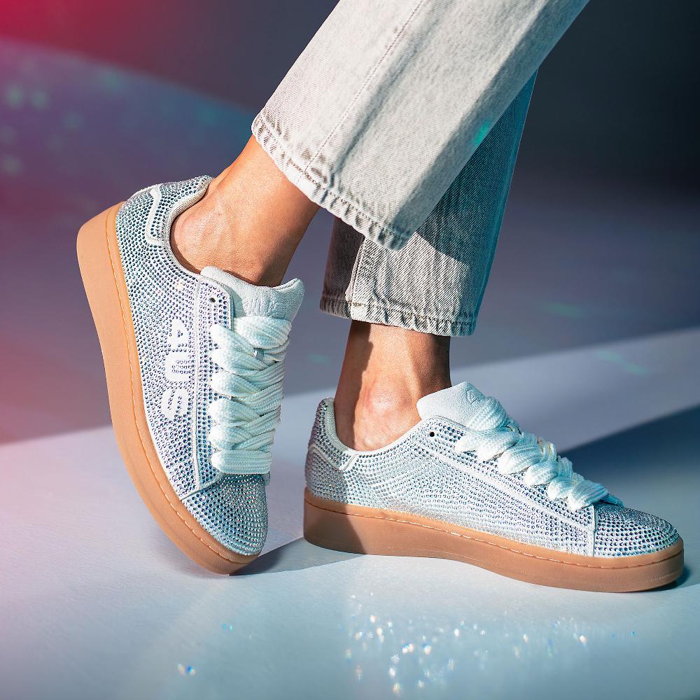 QVC 4us Paciotti Sneakers In Pelle Scamosciata Con Strass