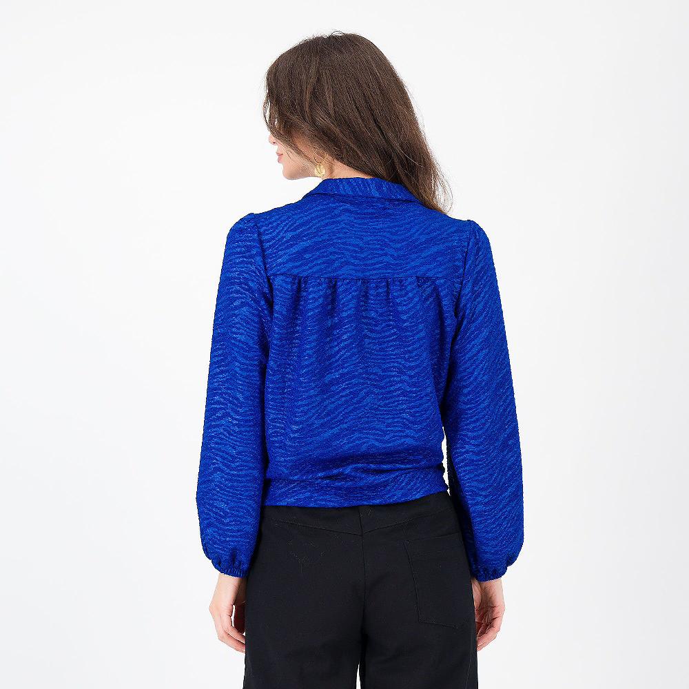 QVC A*dela Camicia In Jersey Jacquard Zebrato Con Manica Al Polso
