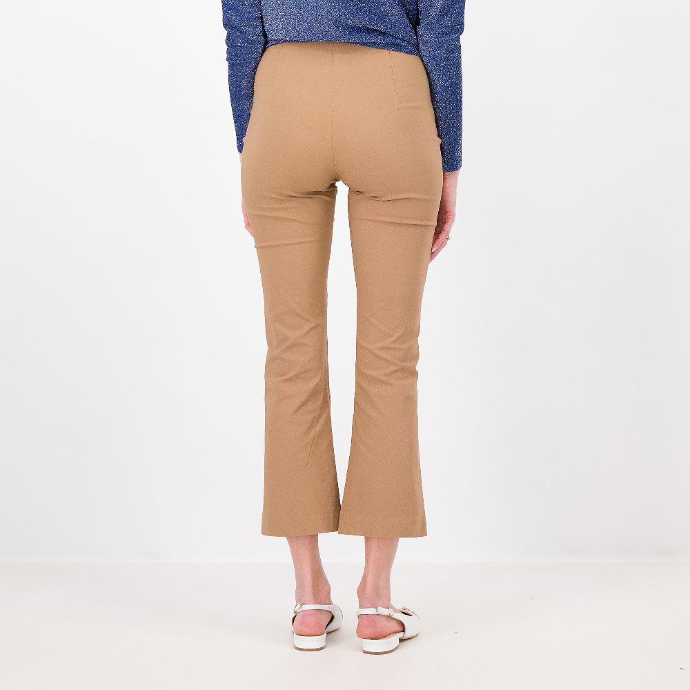 QVC A*dela Pantaloni A Trombetta Tessuto Super-stretch Finte Tasche Filetto Made In Italy