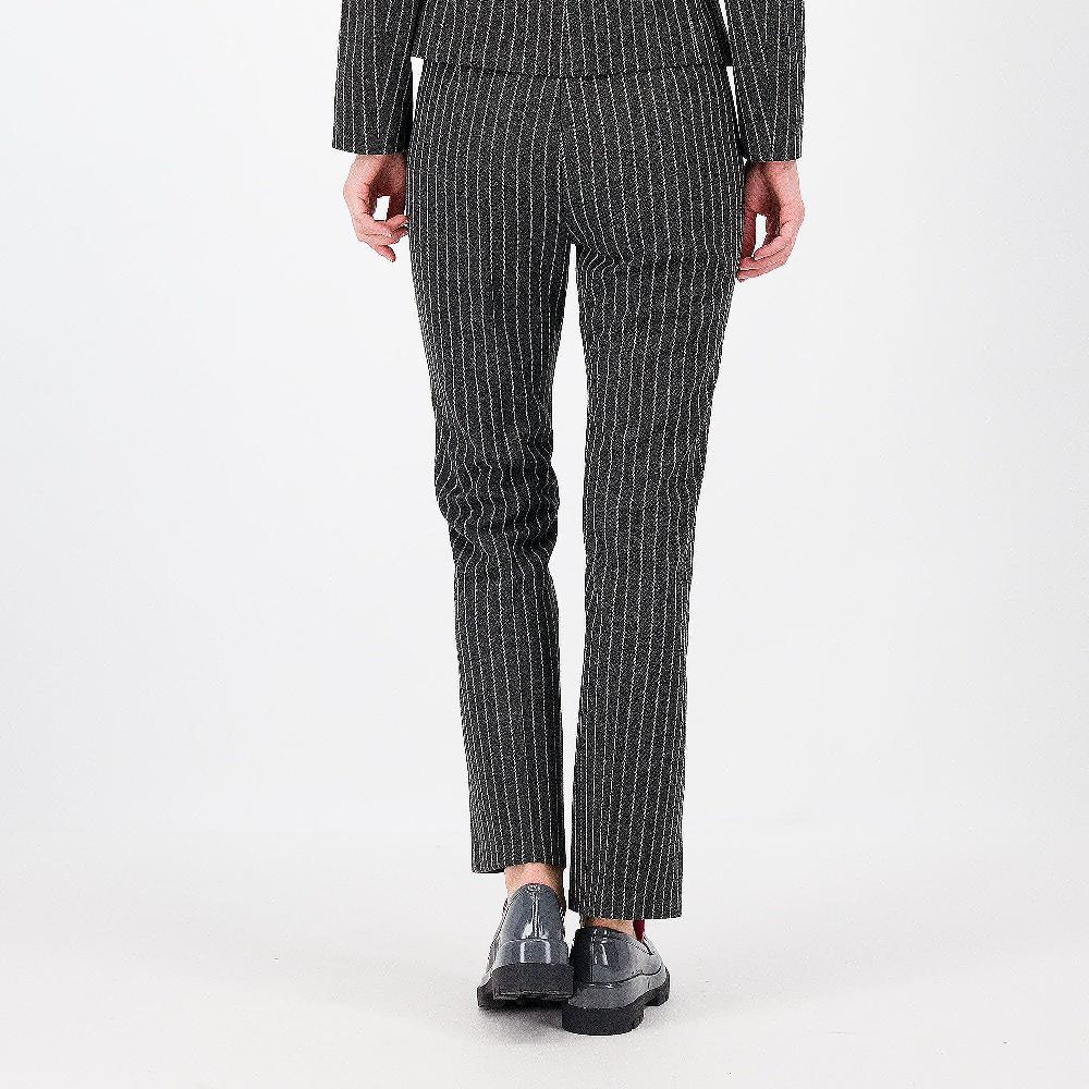 QVC A*dela Pantaloni Bootcut Mano Lana In Tessuto Gessato