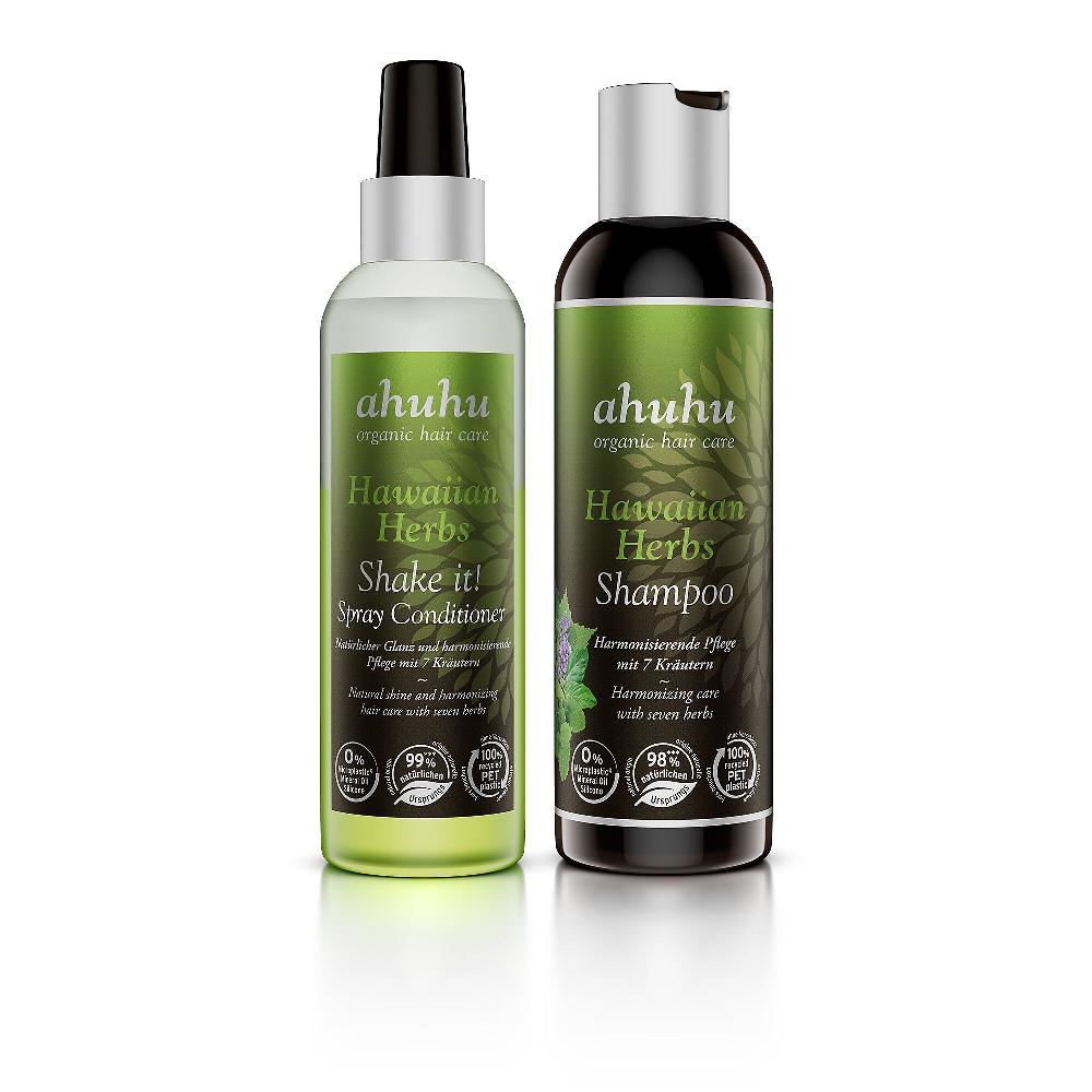 QVC Ahuhu Hawaiin Herbs Duo Shampoo + Shake it Spray Conditioner